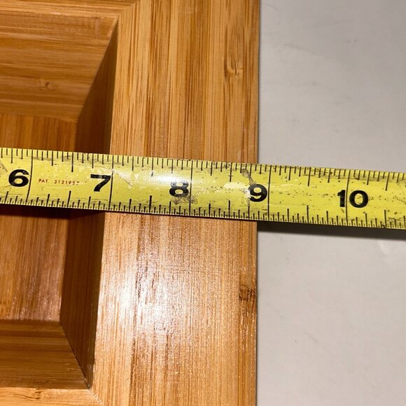 Teleflora Square Bamboo Serving Dish Collection 9" x 9" Vase Ikebana Ecofriendly - Picture 4 of 9